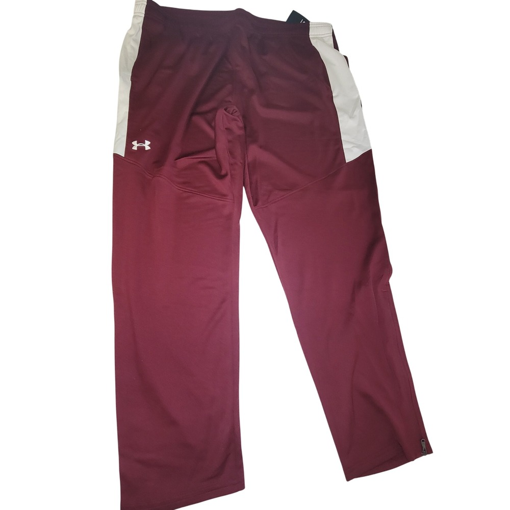 Under‎ Armour Womens Rival Knit Pants Maroon White 1326775 XXL